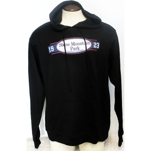 Ga Georgia Stone Mountain Park Authentic Sweatshirt Men 2XL Hoodie Spectra Black - Picture 1 of 11